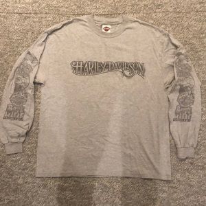 Men’s longsleeve gray Harley Davidson T-shirt